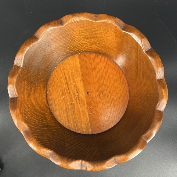 Vintage MCM Wooden Compote - Picture 3 of 7